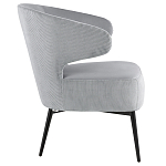 Современное мягкое кресло на металлических ножках Rakush Grey варинант исполнения - 5 | Loft Concept в Барнауле