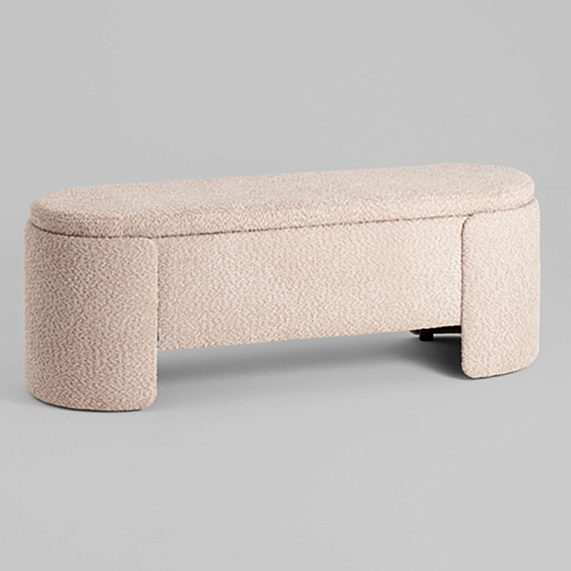 Банкетка Taks с местом для хранения букле капучино Бежевый в Барнауле | Loft Concept 
