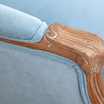 Кресло Ava Classical Armchair light blue velour варинант исполнения - 5 | Loft Concept в Барнауле