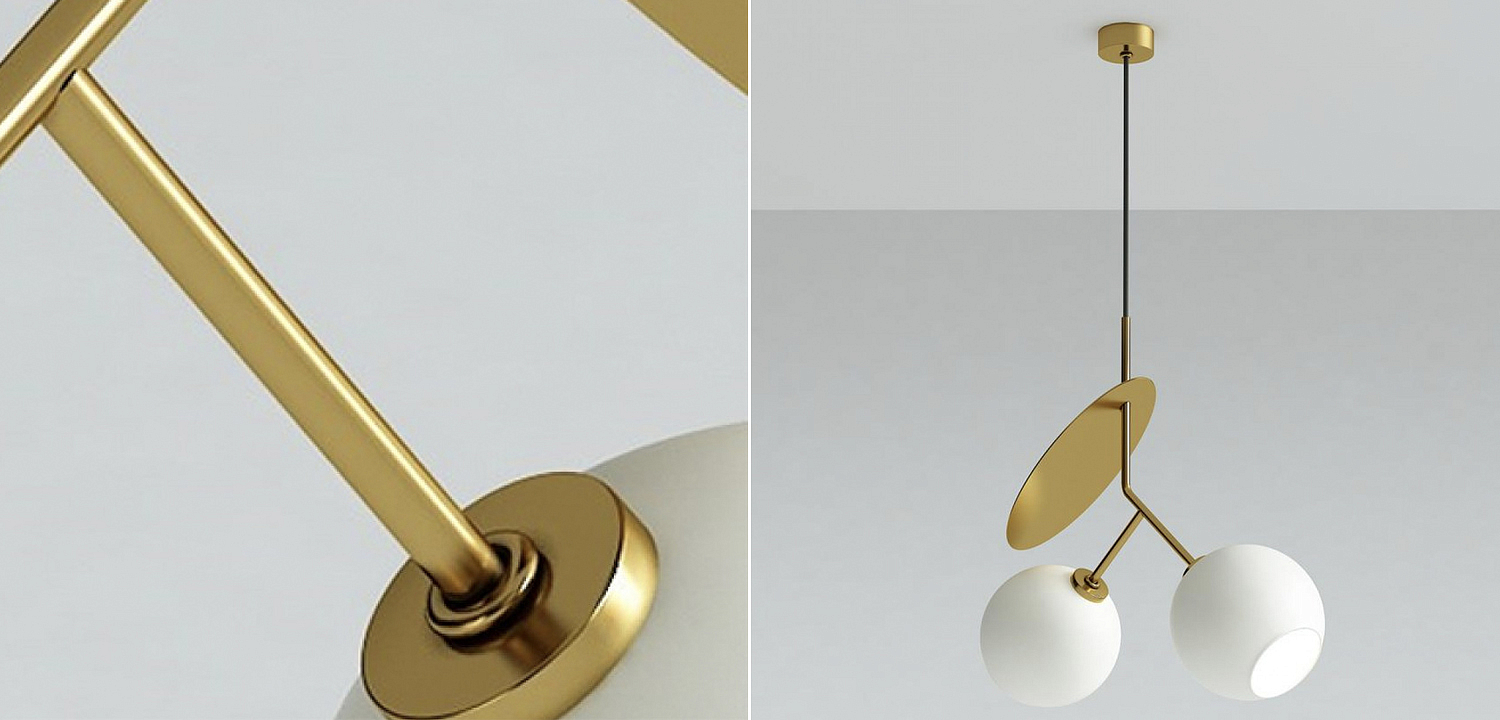 Подвесной светильник Cherry Pendant Double Gold Подвесной светильник Cherry Pendant Double Gold - Loft-Concept в Барнауле