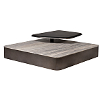 Столик журнальный квадратный  с полкой Sculptural Marble Accent с мрамором  варинант исполнения - 2 | Loft Concept в Барнауле