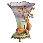 Ваза с цесарками из фарфора с бронзовыми элементами Garden of Eden варинант исполнения - 3 | Loft Concept в Барнауле