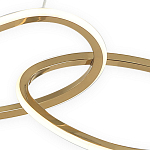 Люстра подвесная с 4-мя асимметричными кольцами золотого цвета Ring Horizontal варинант исполнения - 2 | Loft Concept в Барнауле