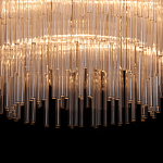 Люстра круглая с прозрачными стеклянными трубками Nembus варинант исполнения - 5 | Loft Concept в Барнауле