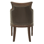 Кресло кожаное на 4-х деревянных ножках из массива березы Ethan Armchair brown варинант исполнения - 2 | Loft Concept в Барнауле