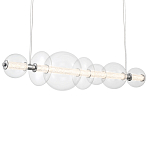 Подвесной светильник линейный с прозрачными стеклянными шарами разного диаметра Eurofase варинант исполнения - 1 | Loft Concept в Барнауле