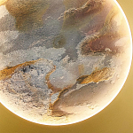 Бра в форме диска цвета латунь Brass Borders варинант исполнения - 2 | Loft Concept в Барнауле