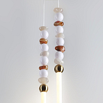 Бра с 2-мя вертикальными акриловыми светодиодными трубками и декоративными шариками PEARLS Suspension варинант исполнения - 3 | Loft Concept в Барнауле