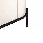 ТВ-тумба белая с чёрной столешницей с 2-мя дверками и ящиком San Marco варинант исполнения - 6 | Loft Concept в Барнауле