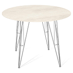 Стол обеденный с круглой столешницей из керамики на четырех ножках Sand Ceramics варинант исполнения - 1 | Loft Concept в Барнауле