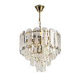 Люстра многоярусная с овальными прозрачными подвесками 36 см Harmonica варинант исполнения - 2 | Loft Concept в Барнауле