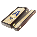 Нарды настольные из натурального камня лазурит и долерит Backgammon from Stone варинант исполнения - 15 | Loft Concept в Барнауле