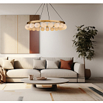 Люстра круглая с сферическими плафонами из натурального камня Phased Spheres варинант исполнения - 4 | Loft Concept в Барнауле