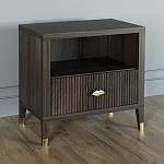 Прикроватная тумбочка с полкой Elsa Dreams Walnut  варинант исполнения - 1 | Loft Concept в Барнауле