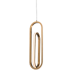 Подвесной светильник золотого цвета с двумя вытянутыми овальными рамками в форме скрепки Eurofase варинант исполнения - 1 | Loft Concept в Барнауле