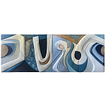 Арт-объект ручной работы Blue Abstraction из 4-х панелей варинант исполнения - 5 | Loft Concept в Барнауле