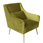 Кресло велюровое оливковое с подушкой Relaxation Soft варинант исполнения - 1 | Loft Concept в Барнауле