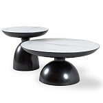 Столик журнальный круглый на черном металлическом основании Сharacter варинант исполнения - 3 | Loft Concept в Барнауле