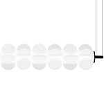 Светодиодный подвесной светильник линейный с белым воздушным плафоном Glowing Cloud варинант исполнения - 4 | Loft Concept в Барнауле