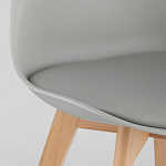 Стул с основой из пластика и мягким сиденьем Arvika Grey варинант исполнения - 6 | Loft Concept в Барнауле