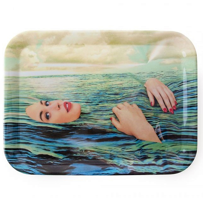 Поднос Seletti Sea Girl Голубой Мульти Поднос Seletti Sea Girl Голубой Мульти в Барнауле | Loft Concept