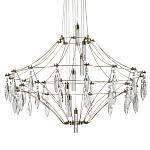 Люстра подвесная из металла с прозрачными подвесками из хрусталя Quasar 93 варинант исполнения - 1 | Loft Concept в Барнауле
