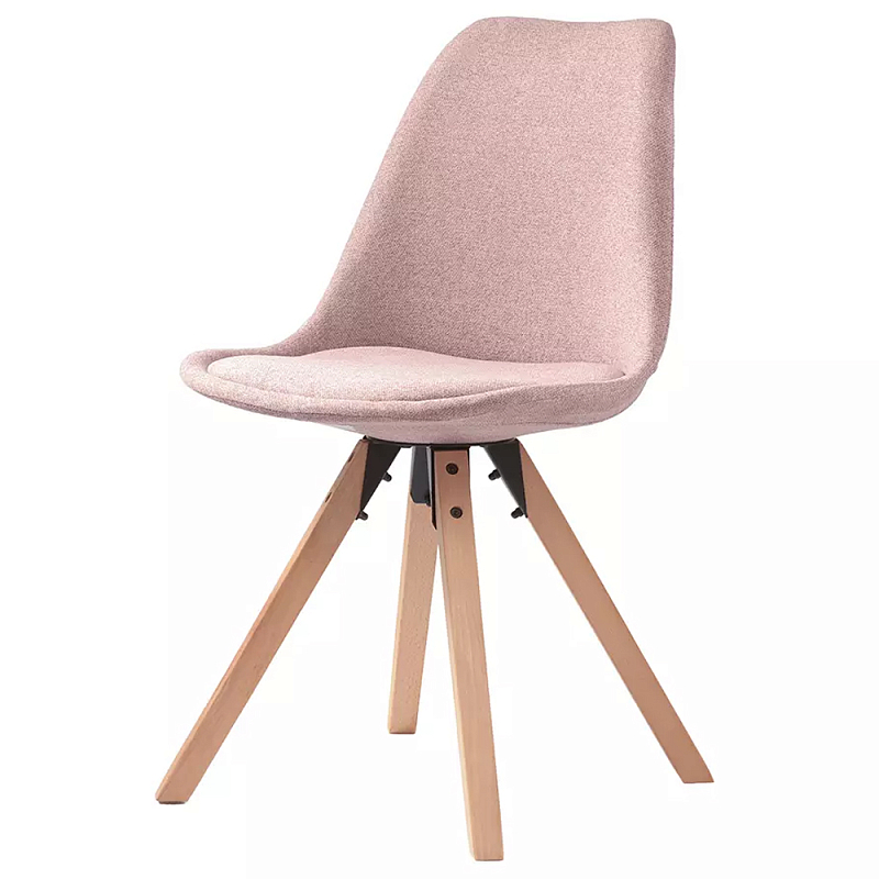 Стул мягкий с высокой спинкой на деревянных ножках Chair Dusty Pink Розовый Стул мягкий с высокой спинкой на деревянных ножках Chair Dusty Pink Розовый в Барнауле | Loft Concept