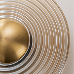 Бра с янтарным стеклянным диском и золотистыми акцентами Savio Glass Disc варинант исполнения - 5 | Loft Concept в Барнауле