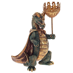 Подсвечник в виде дракона Dragon candlestick Green Gold Brown L or R варинант исполнения - 2 | Loft Concept в Барнауле