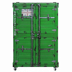 Комод морской контейнер Green Loft Vintage Зеленый