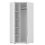 Шкаф угловой с белым глянцевым фасадом Grace of Furniture варинант исполнения - 2 | Loft Concept в Барнауле