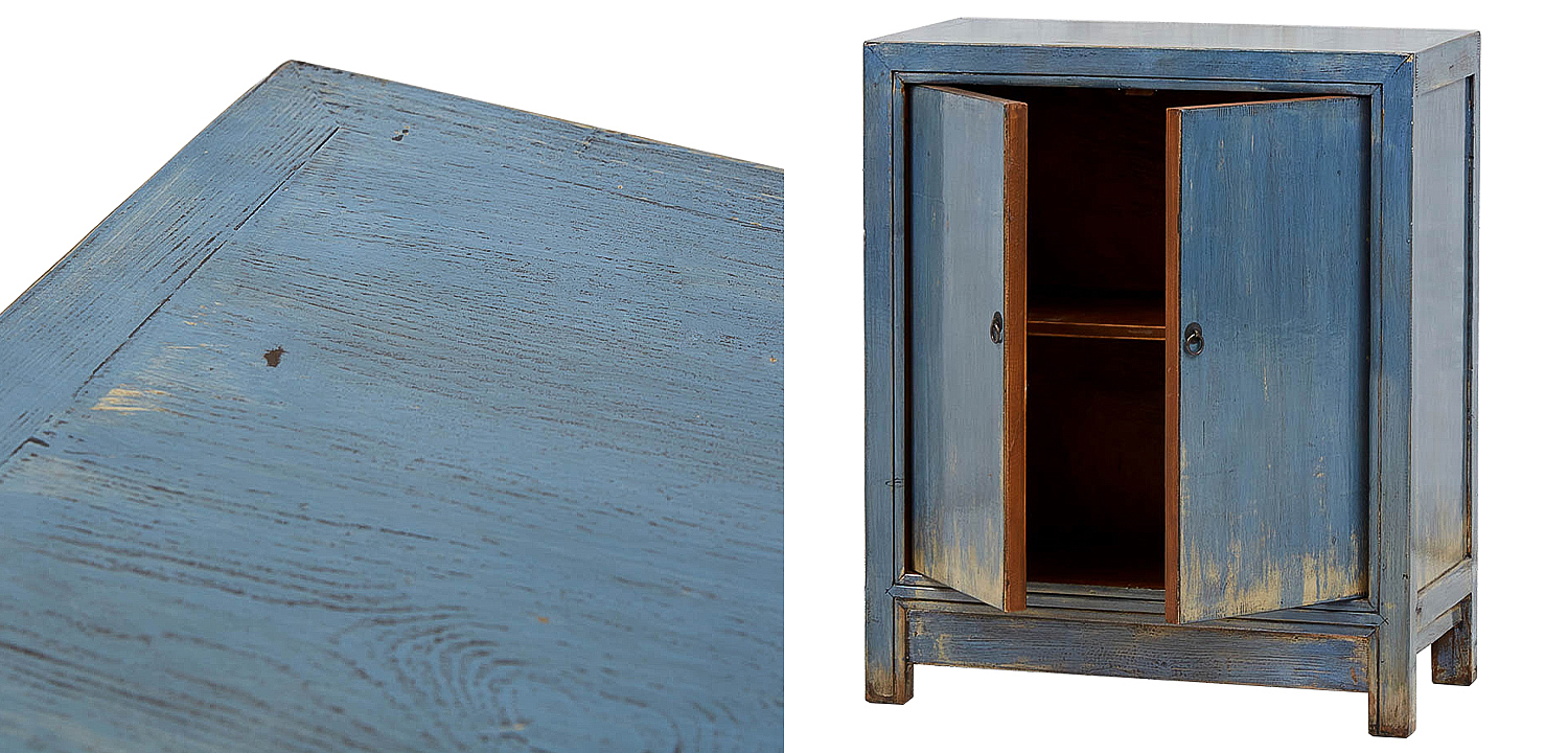 Комод голубой Blue Vintage Chest of Drawers Chinese Collection Комод голубой Blue Vintage Chest of Drawers Chinese Collection - Loft-Concept в Барнауле