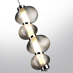 Подвесной светильник с 4-мя рифлеными стеклянными шарами Marcelh Light варинант исполнения - 5 | Loft Concept в Барнауле