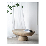 Столик кофейный кремового цвета с овальной столешницей и круглым основанием Cream Dalmen Table варинант исполнения - 10 | Loft Concept в Барнауле