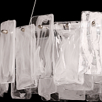 Люстра круглая с подвесными прямоугольными пластинами из стекла Glacier Panels варинант исполнения - 6 | Loft Concept в Барнауле