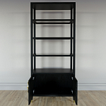 Стеллаж со стеклянными полками Elsa Dreams Black варинант исполнения - 3 | Loft Concept в Барнауле