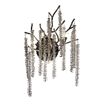 Бра на ветвистым серебрянном каркасе со стеклянными подвесами Raceme варинант исполнения - 1 | Loft Concept в Барнауле