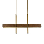 Люстра линейная прямоугольная Wooden Straight Shapes варинант исполнения - 2 | Loft Concept в Барнауле