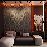 Гипсовая 3D панель с принтографией PM-04 варинант исполнения - 1 | Loft Concept в Барнауле