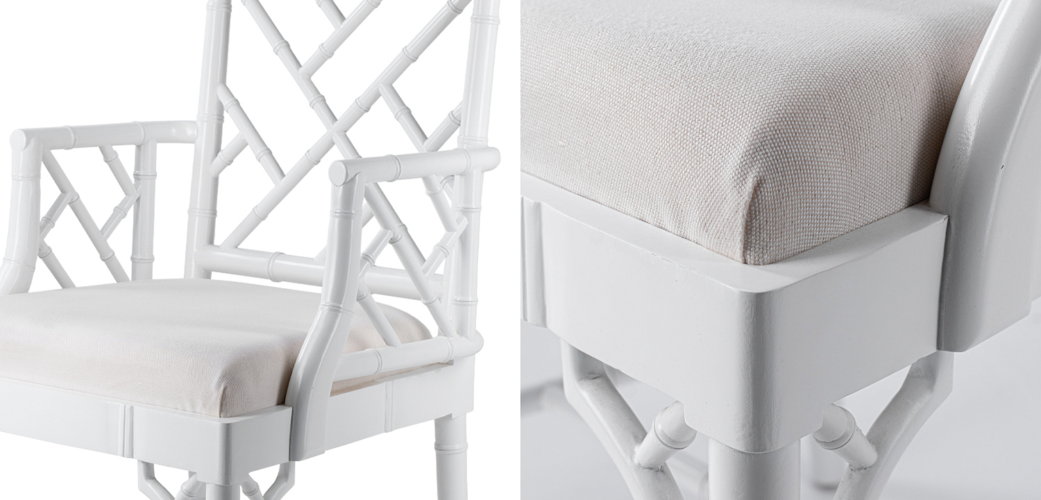 White Chippendale Arm Chair White Chippendale Arm Chair - Loft-Concept в Барнауле