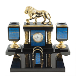 Настольный письменный набор из лазурита с декором в виде льва Golden Lion варинант исполнения - 1 | Loft Concept в Барнауле