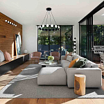 Бра с 6-ю круглыми плафонами на черном основании Maxine Light варинант исполнения - 3 | Loft Concept в Барнауле