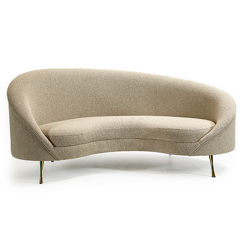 Диван двухместный Paulet Small Sofa Золотой Молочный в Барнауле | Loft Concept 