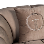 Дизайнерское кресло мягкое из серого велюра Serenity варинант исполнения - 2 | Loft Concept в Барнауле