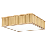 Потолочный светильник квадратный с гофрированным латунным абажуром Millennium варинант исполнения - 2 | Loft Concept в Барнауле