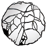 Зеркало кругле в декоративной раме чёрного цвета Black Ratio варинант исполнения - 1 | Loft Concept в Барнауле