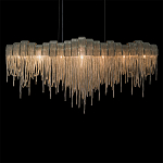 Люстра подвесная с металлическими дугами и длинными цепочками 115 см Atlantis Chain варинант исполнения - 16 | Loft Concept в Барнауле