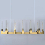Люстра CANELLE Linear Chandelier 12 Modern Brass варинант исполнения - 2 | Loft Concept в Барнауле
