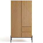 Шкаф с геометрическим рисунком на дверцах Anders Light Wood варинант исполнения - 1 | Loft Concept в Барнауле