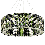 Круглая люстра с хрустальными подвесками хром Crystal Art Chrome Green Chandelier 16 варинант исполнения - 1 | Loft Concept в Барнауле